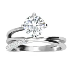 Alternative view of Γυναικείο δαχτυλίδι Brizzling με πέτρες Moissanite -BMR078