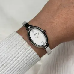 Ρολόι Cluse L'Ovale Steel, White, Silver Colour CW16102 - watchbox.gr - Ρολόγια - Κοσμήματα