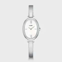Ρολόι Cluse L'Ovale Steel, White, Silver Colour CW16102 - watchbox.gr - Ρολόγια - Κοσμήματα